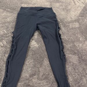 ALO Yoga Black Side-Lace Leggings